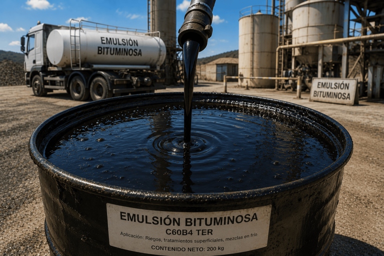 Emulsión bituminosa para asfaltado y tratamientos superficiales