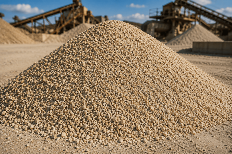 Garbancillo triturado para hormigón, drenajes y construcción