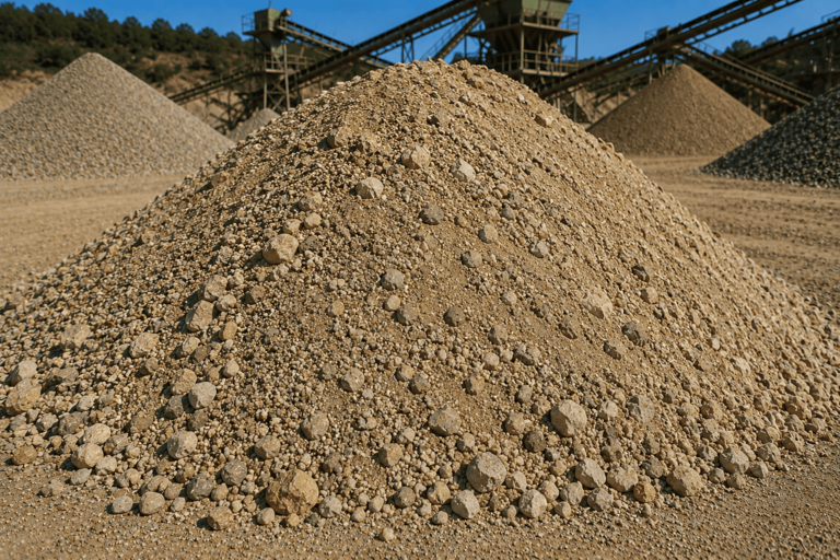Zahorra natural para bases de caminos, carreteras y plataformas